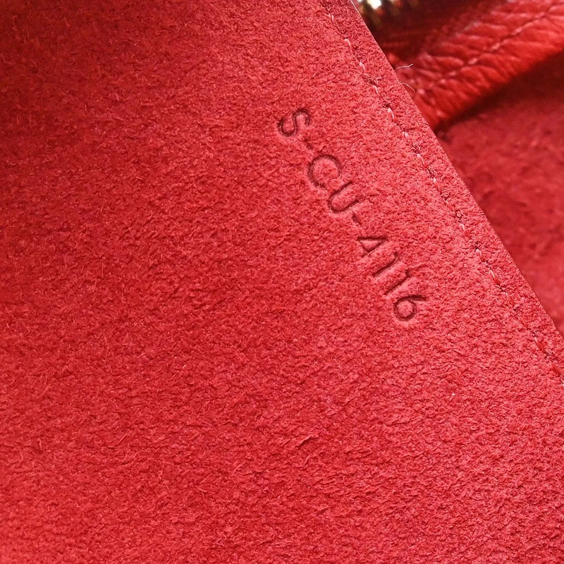 Celine Belt Calfskin Red Leather Bag