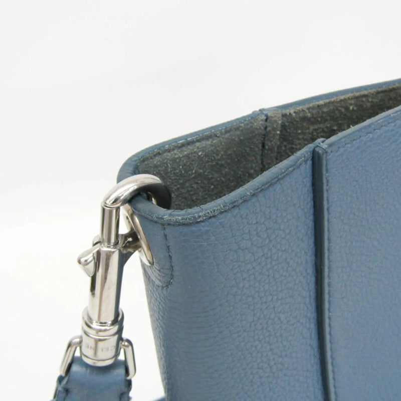 Celine Sangle Seau Calfskin Blue Leather Bag