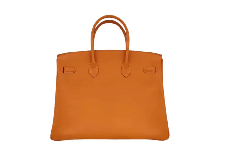 Hermes Birkin Epsom Orange Leather Bag