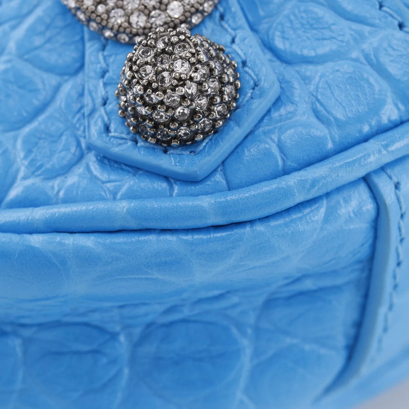 Balenciaga Shoulder Pvc Blue Leather Bag