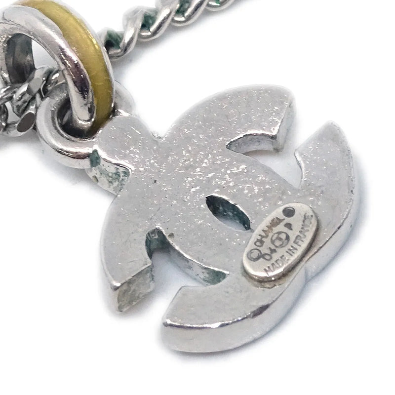 Chanel Vintage Cc Pendent Plated Metal Silver Silver_plated Jewelry