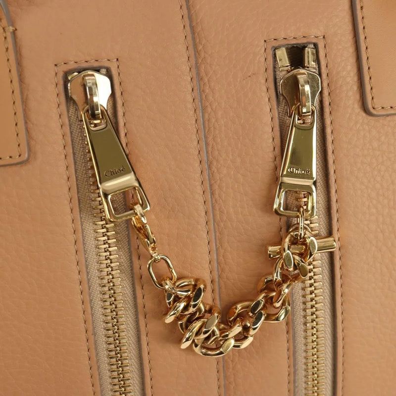 Chloe Cate Satchel Leather Beige Bag