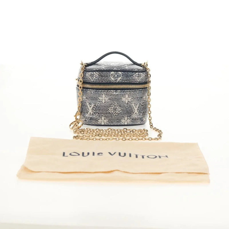 Louis Vuitton Vanity Case Monoglam Jacquard Canvas Navy Bag