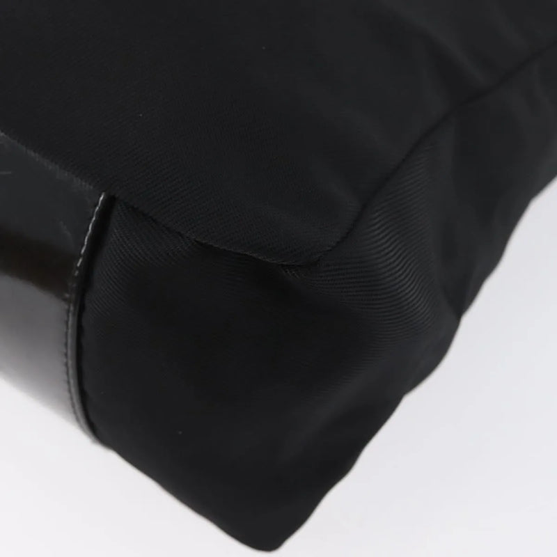 Gucci Vintage Bamboo Shoulder Nylon Black Bag