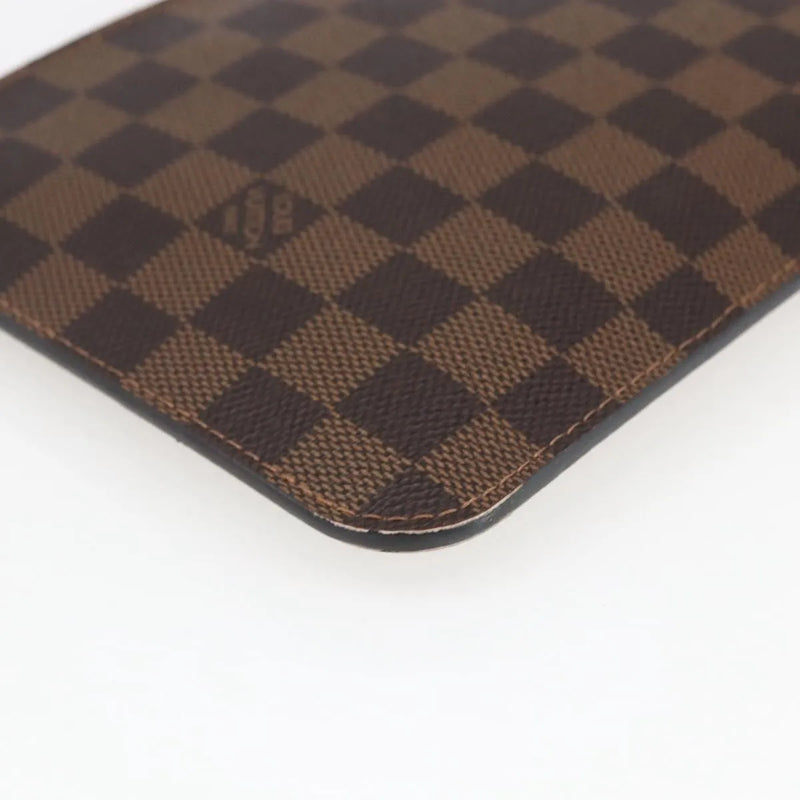 Louis Vuitton Neverfull Pochette Damier Brown Canvas Bag