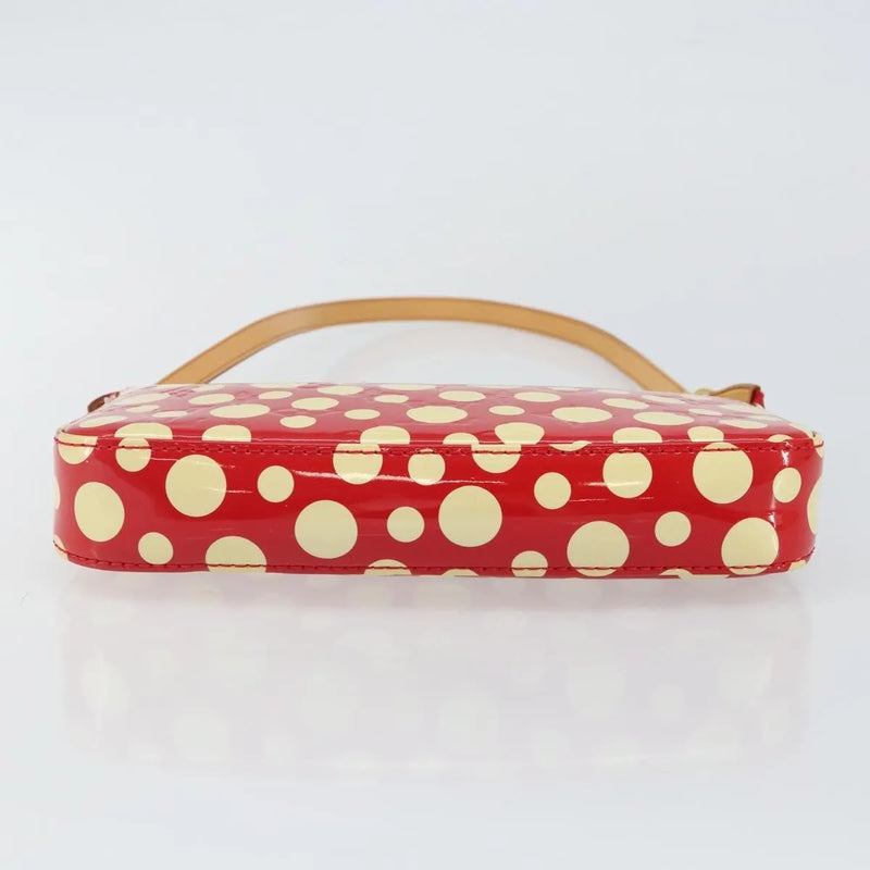 Louis Vuitton Pochette Accessoires Yayoi Kusama Painted Dots Monogram Vernis Red Patent_leather Bag