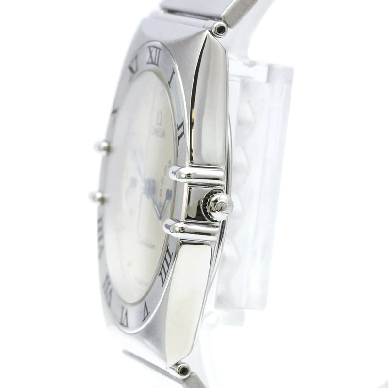 Omega Constellation Day Date Quartz Stainless Steel Watch