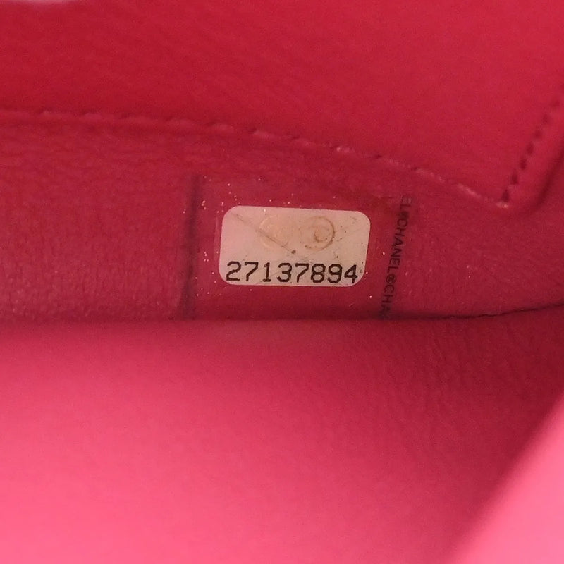 Chanel Trendy Cc Top Handle Chevron Lambskin Pink Leather Bag