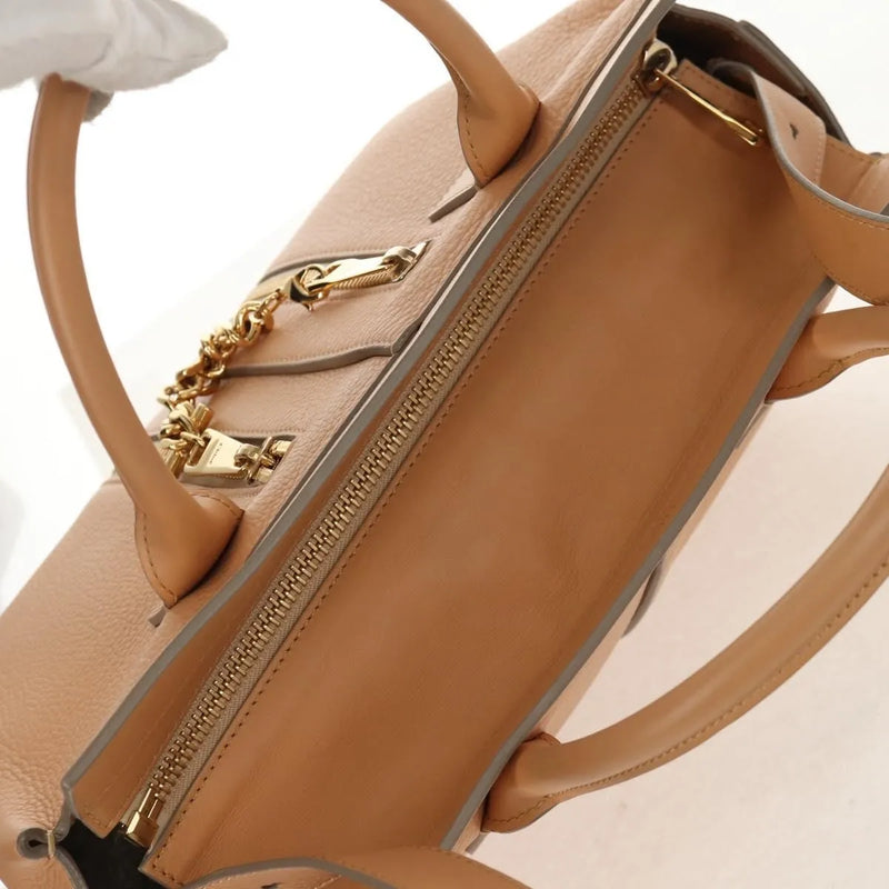 Chloe Cate Satchel Leather Beige Bag