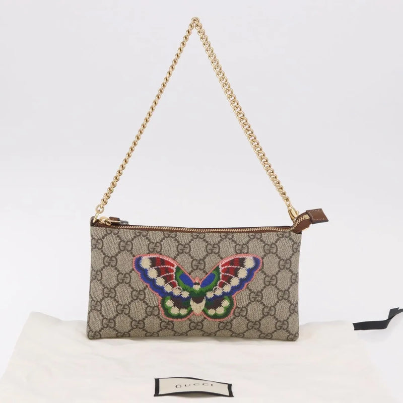 Gucci Pochette Gg Canvas Beige Pvc Bag