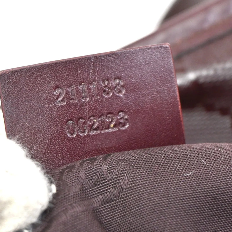 Gucci Plus Tote Gg Imprime Burgundy Pvc Bag
