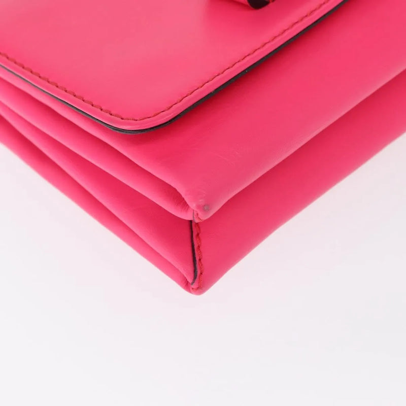 Valentino Garavani Va Voom Clutch Leather Pink Bag