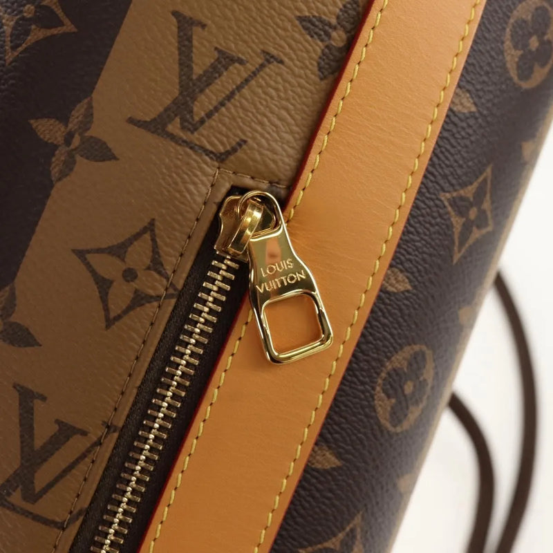 Louis Vuitton Nigo Randonnee Limited Edition Stripes Monogram Canvas Brown Bag