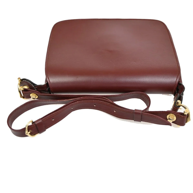 Cartier Must De Leather Burgundy Bag