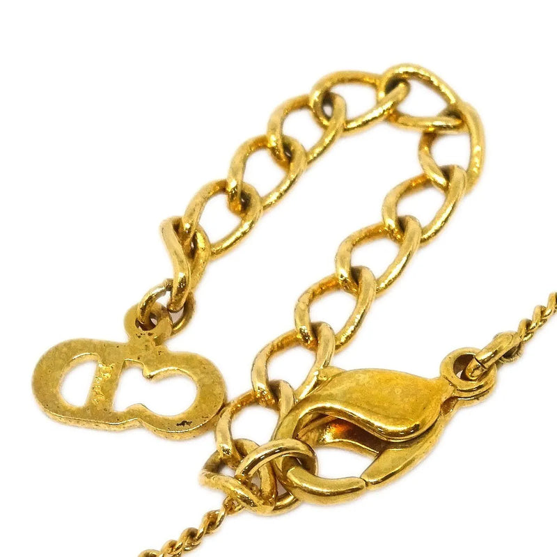 Christian Dior Cd Round Pendant Metal Gold Gold_plated Jewelry