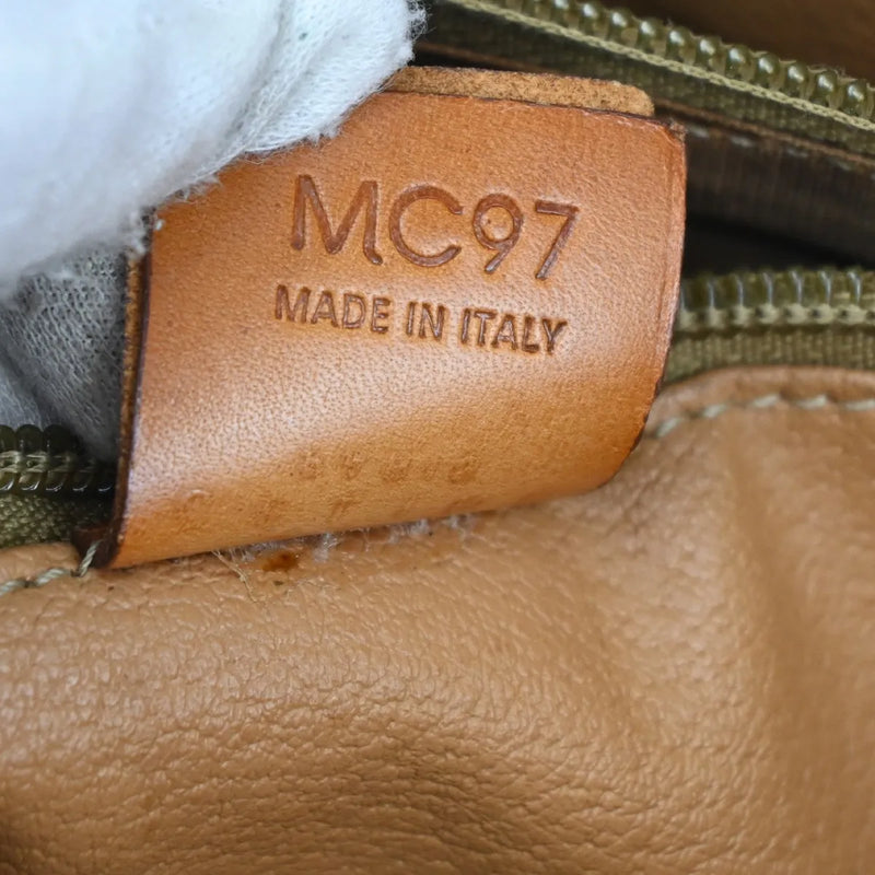 Celine Vintage Macadam Canvas And Leather Brown Bag