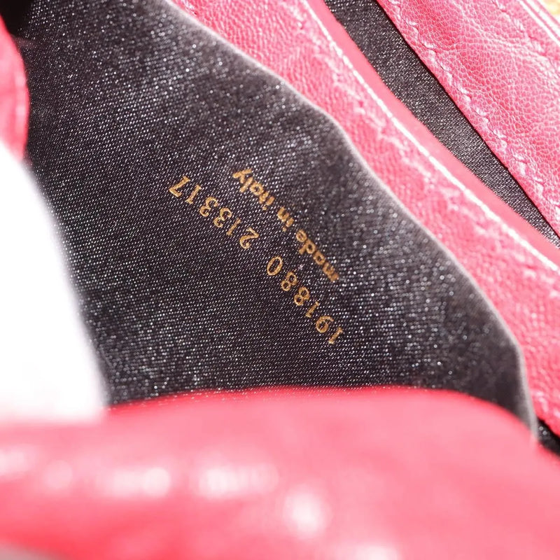 Saint Laurent Chain Leather Red Bag