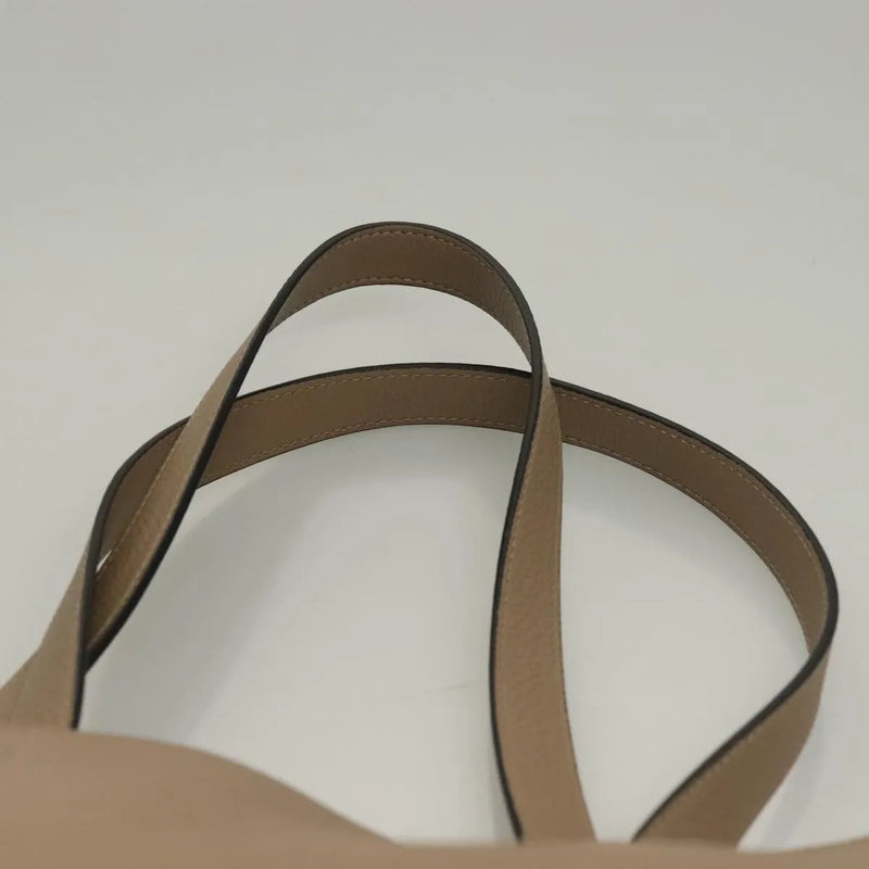 Versace La Medusa Tote Embossed Canvas Beige Leather Bag