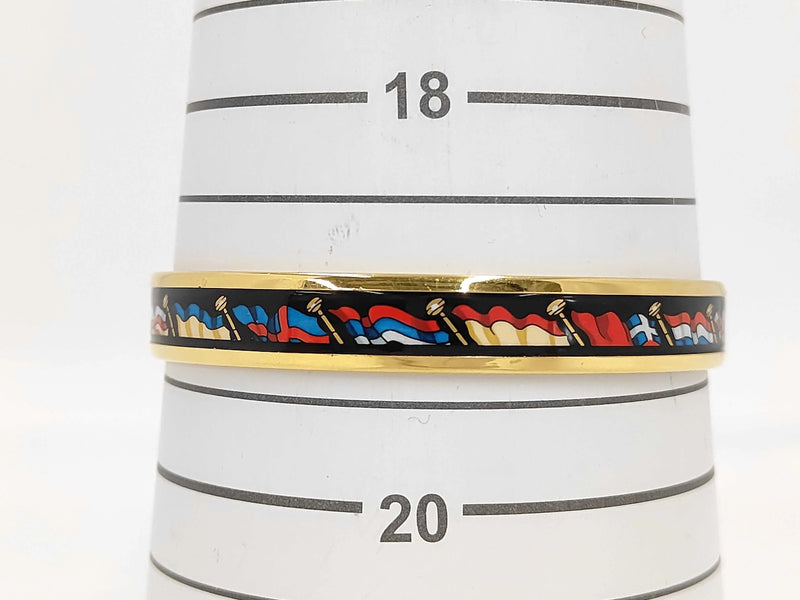 Hermes Uni Bangle Enamel Multicolour Metal Jewelry