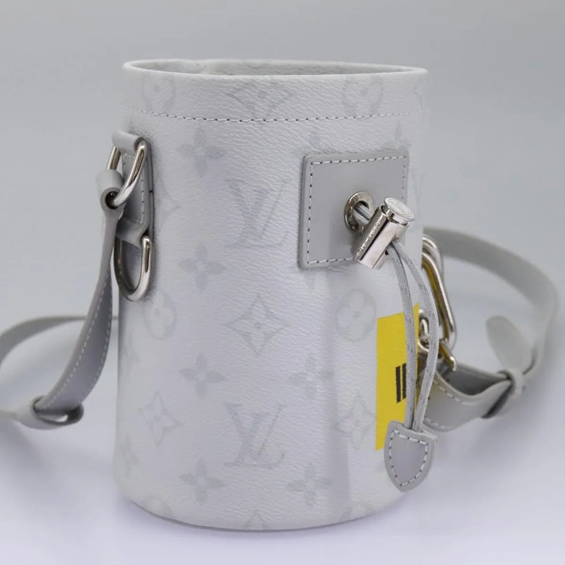 Louis Vuitton Chalk Nano Limited Edition Logo Story Monogram Canvas Gray Bag