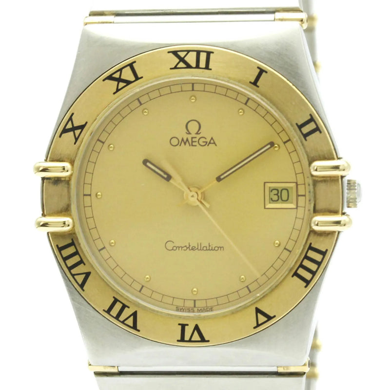 Omega Constellation Quartz Stainless Steel And Yellow Gold Watch