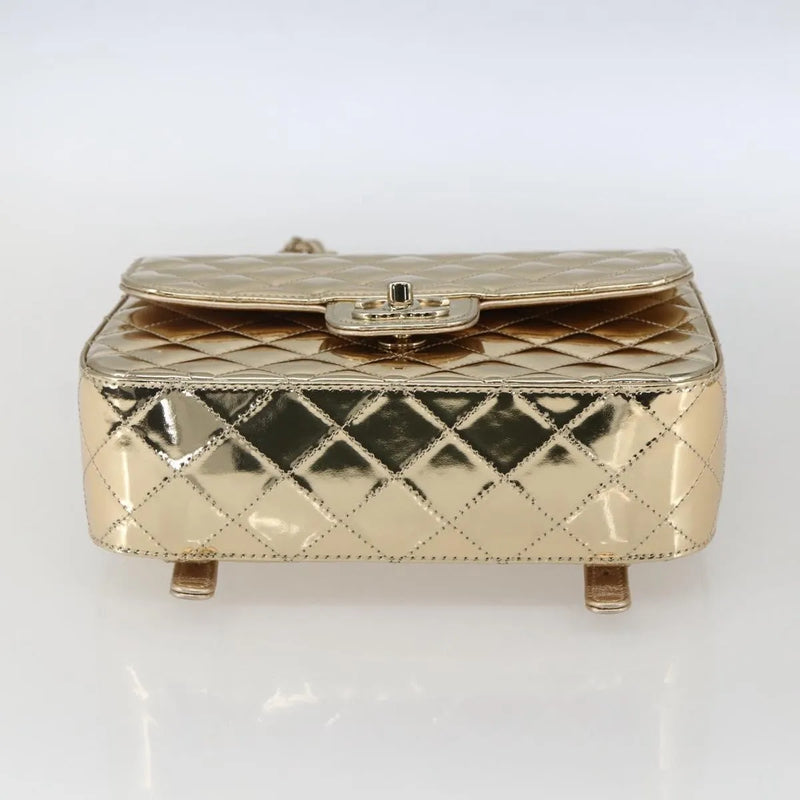 Chanel Hollywood Boulevard Backpack With Star Coin Purse Quilted Metallic Leather Gold Patent_leather Bag