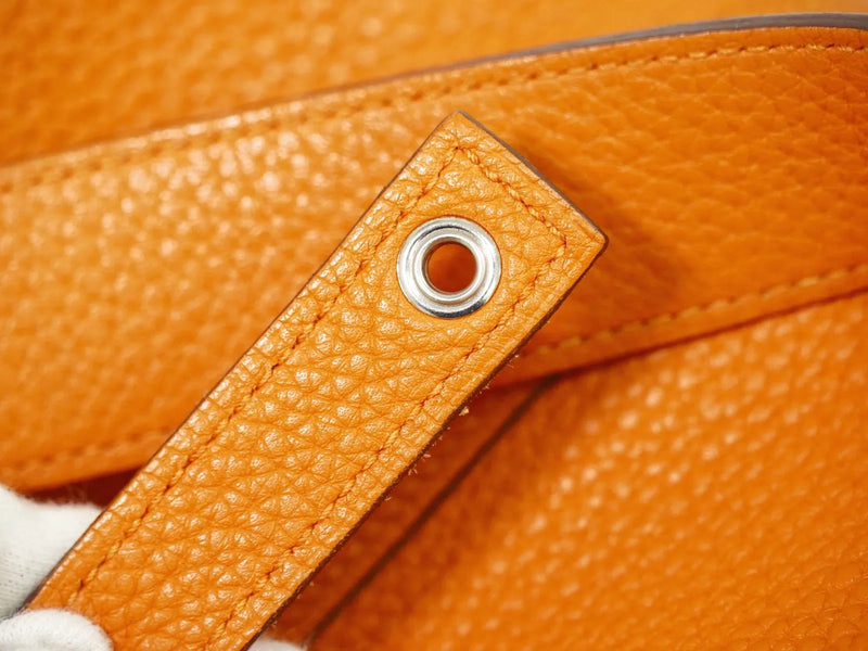 Hermes Picotin Lock Togo Orange Leather Bag