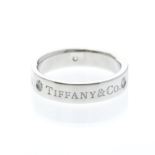 Tiffany & Co. Classic Wedding Band 3 Diamonds Platinum And Silver Jewelry