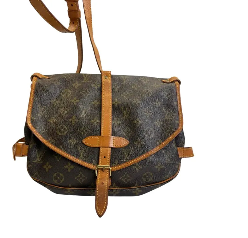 Louis Vuitton Saumur Monogram Canvas Brown Bag