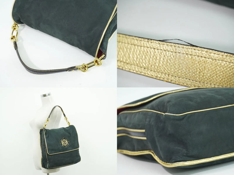 Loewe Anagram Suede Black Bag