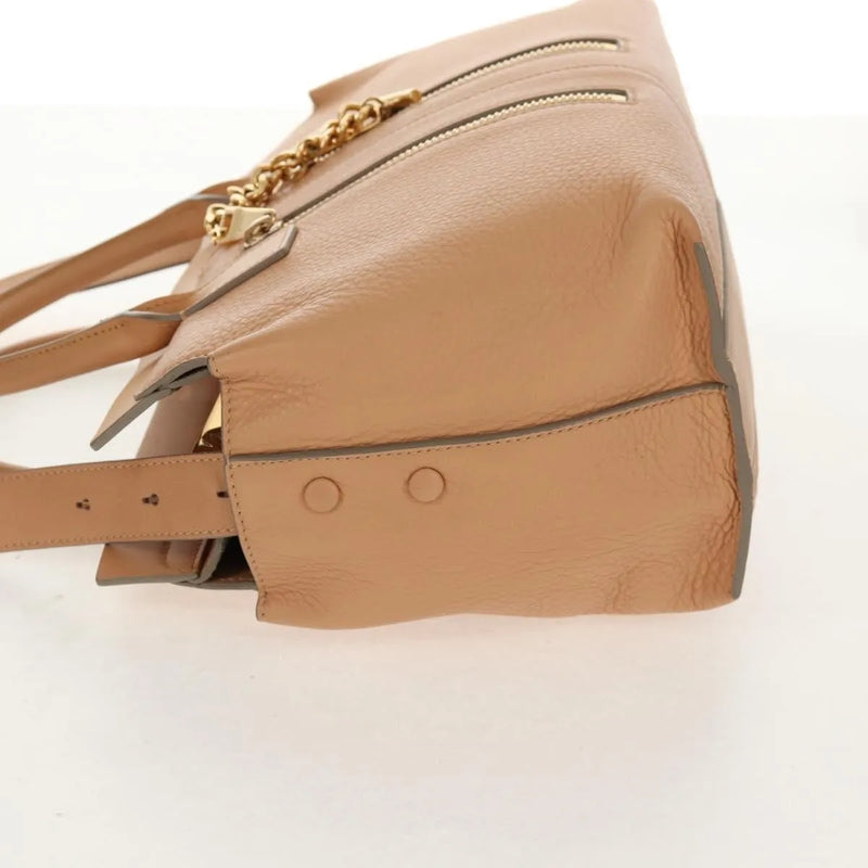 Chloe Cate Satchel Leather Beige Bag