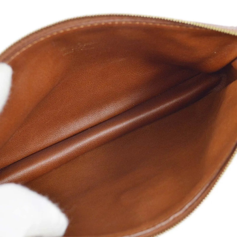 Louis Vuitton Charms Pochette Pvc Over Printed Silk Brown Leather Bag