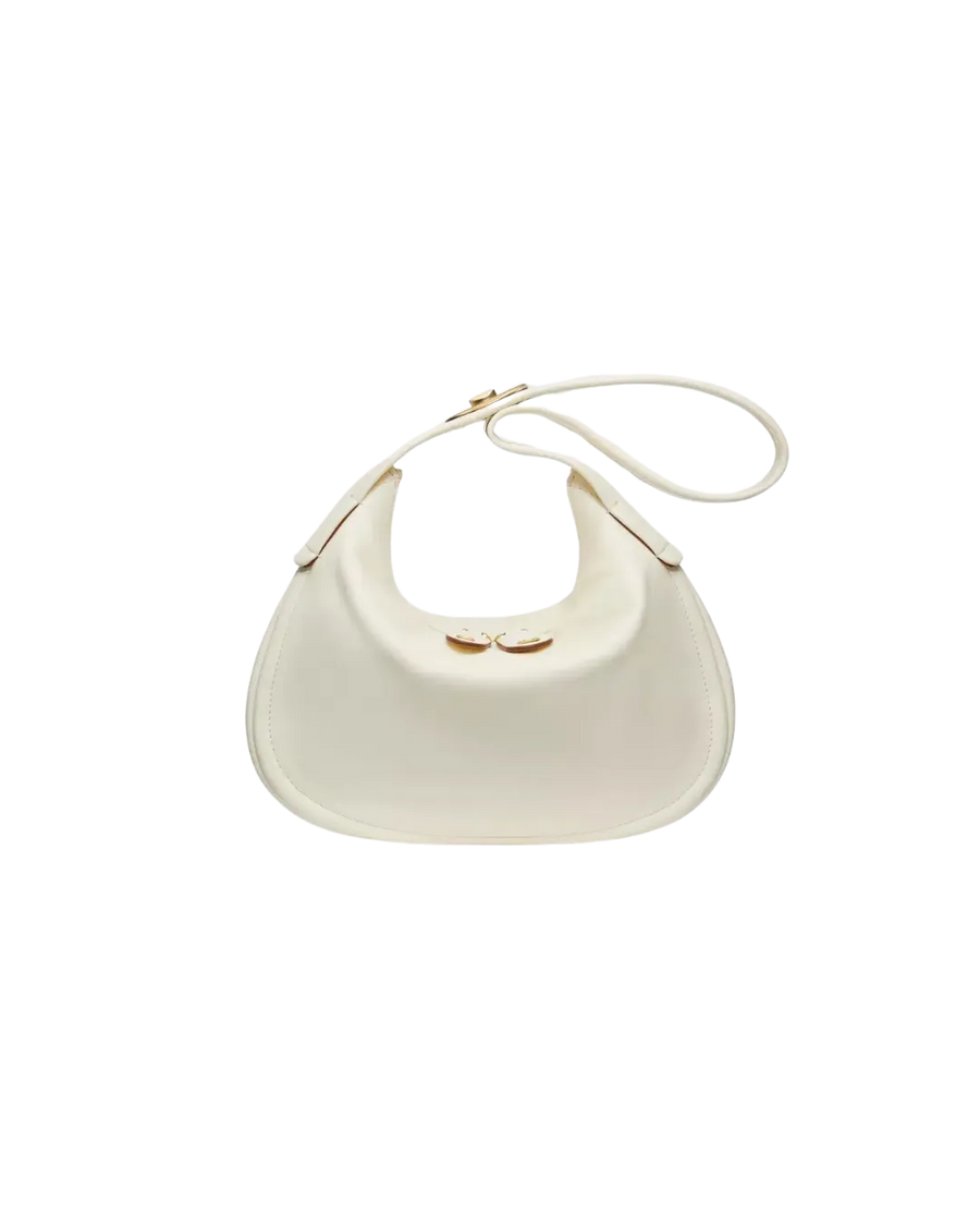 Valentino Garavani Ruffle Leather White Bag