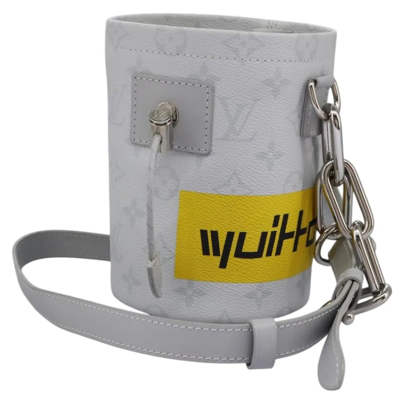 Louis Vuitton Chalk Nano Limited Edition Logo Story Monogram Canvas Gray Bag