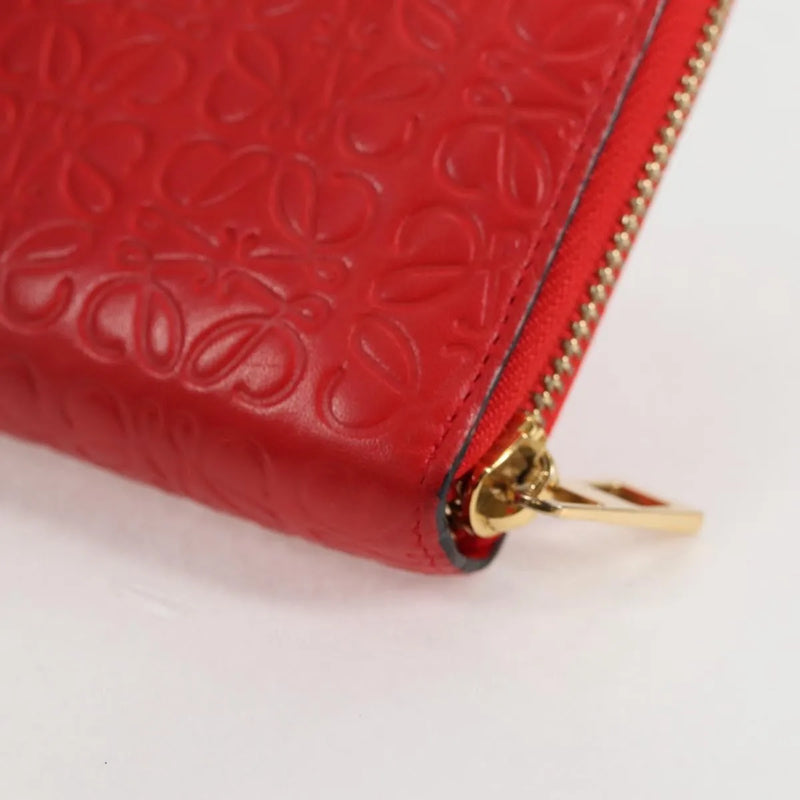 Loewe Anagram Leather Red Accessory