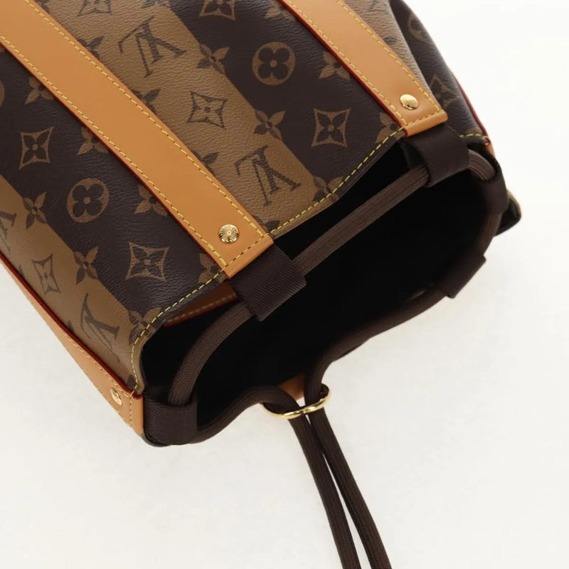 Louis Vuitton Nigo Randonnee Limited Edition Stripes Monogram Canvas Brown Bag