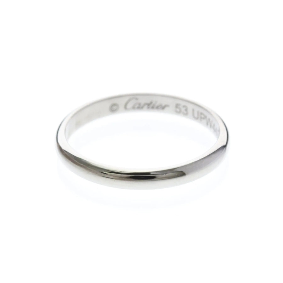 Cartier 1895 Wedding Band Platinum Silver Jewelry