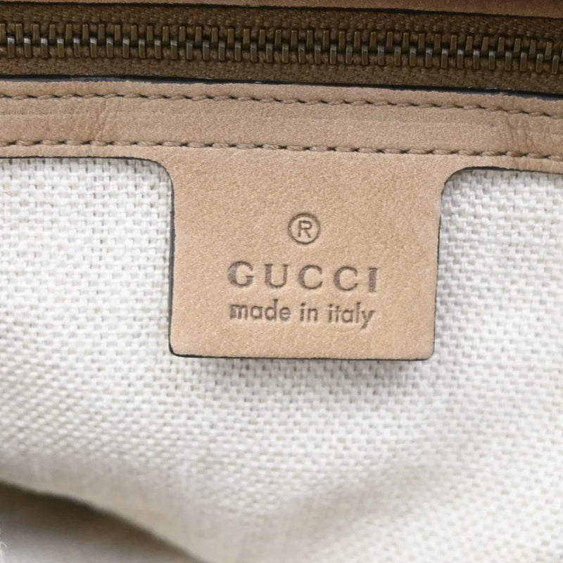Gucci Twice Satchel Nubuck With Python Brown Suede Bag
