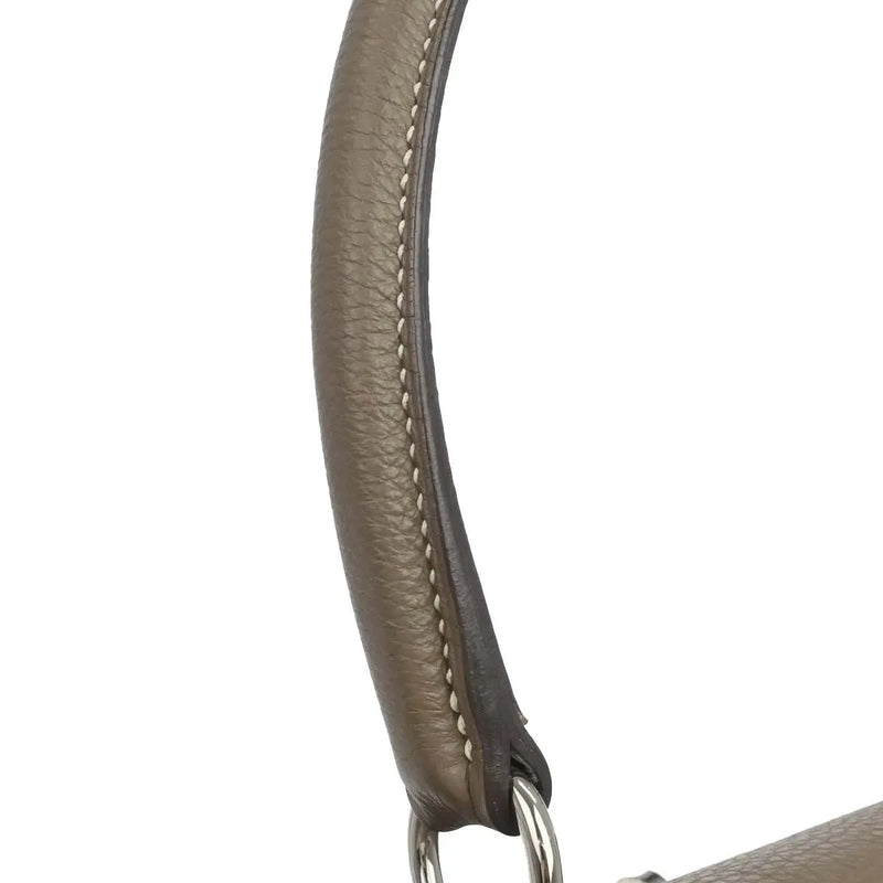 Hermes Shoulder Kelly Clemence Gray Leather Bag