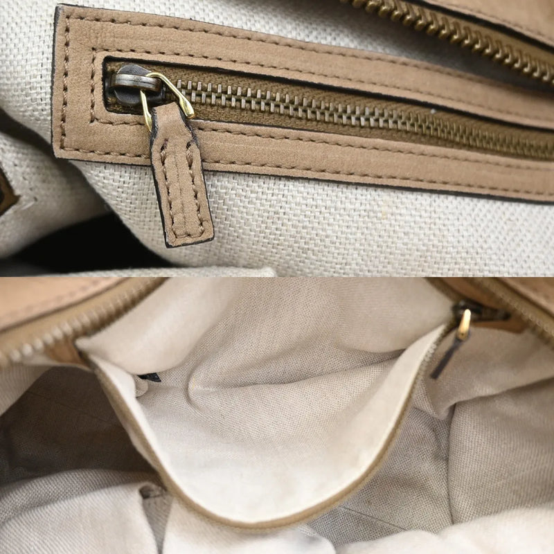 Gucci Twice Satchel Nubuck With Python Brown Suede Bag