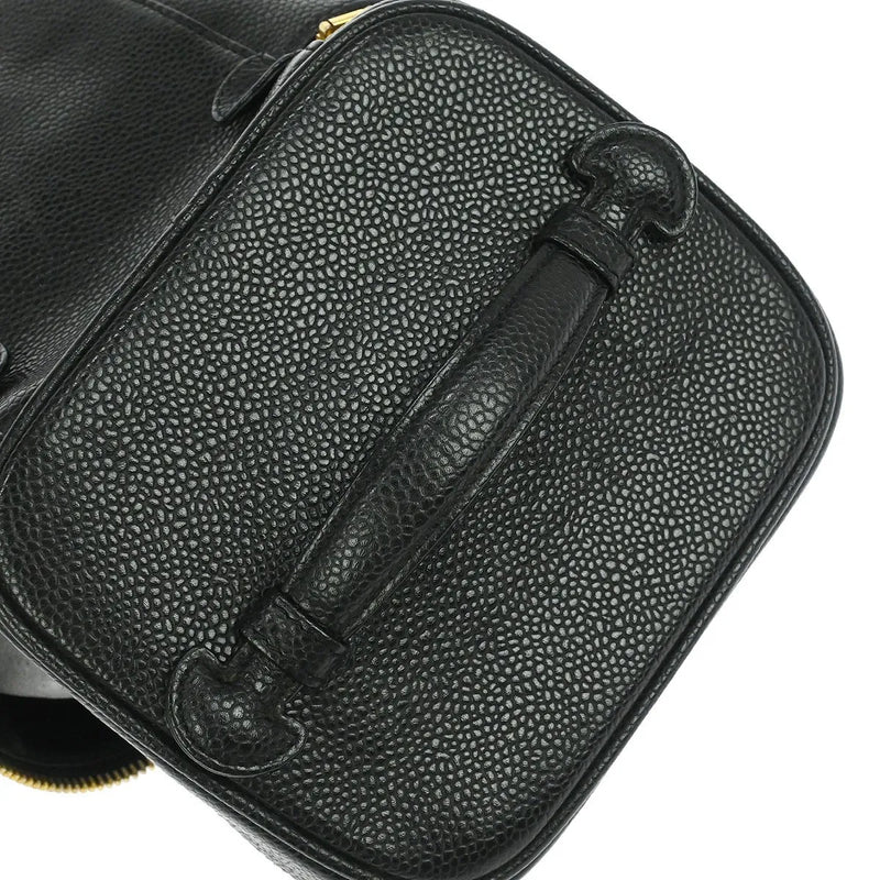 Chanel Vintage Timeless Cosmetic Case Caviar Black Leather Bag