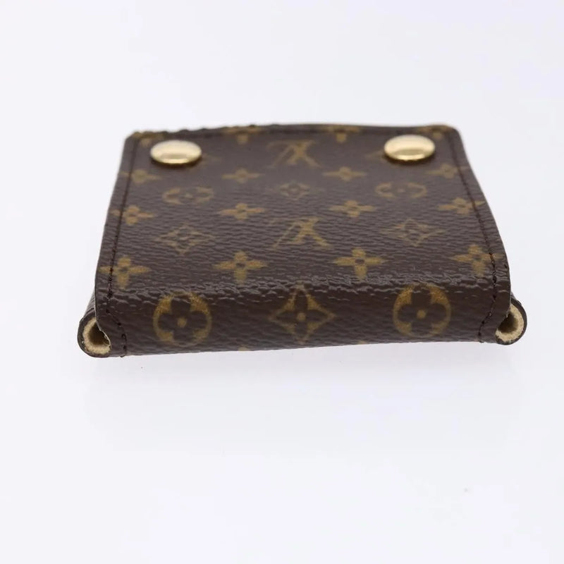 Louis Vuitton Case Jewelry Box Canvas Brown Accessory