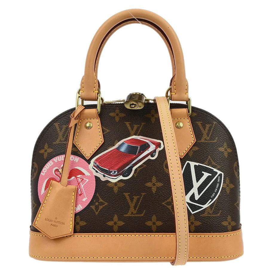 Louis Vuitton Alma Limited Edition World Tour Monogram Canvas Brown Bag