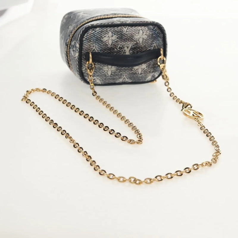 Louis Vuitton Vanity Case Monoglam Jacquard Canvas Navy Bag