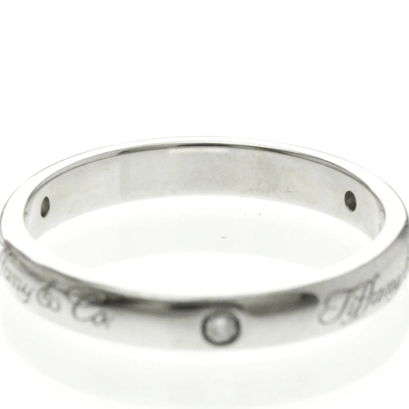 Tiffany & Co. Notes Wedding Band Platinum With Diamonds Silver Jewelry
