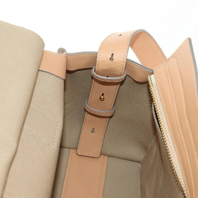 Chloe Cate Satchel Leather Beige Bag