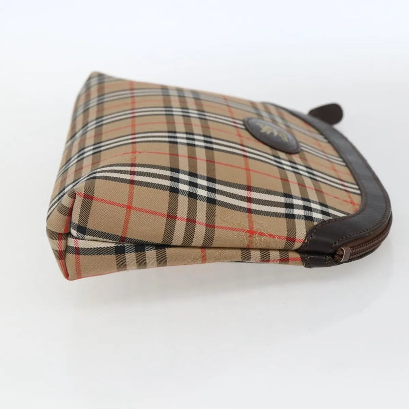 Burberry Nova Check Pochette Canvas Beige Bag