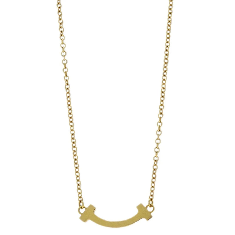 Tiffany & Co. T Smile Pendant 18k Yellow Gold Jewelry