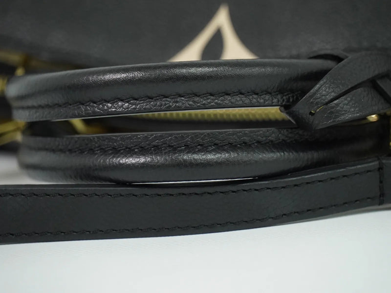 Louis Vuitton Petit Palais Bicolor Monogram Empreinte Giant Black Leather Bag