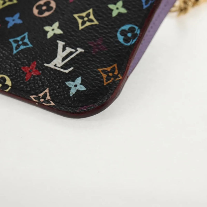 Louis Vuitton Pochette Clés Nm Monogram Multicolor Canvas Black Accessory